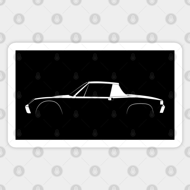 Porsche 914 Magnet by Car-Silhouettes